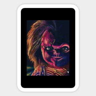 Colored Chucky Sticker